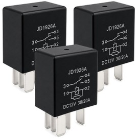 3-Pack JD1926A Relay 12V 30A 5-Pin SPDT Automotive Relay Compatible with Select Powersports Vehicles ATV UTV
