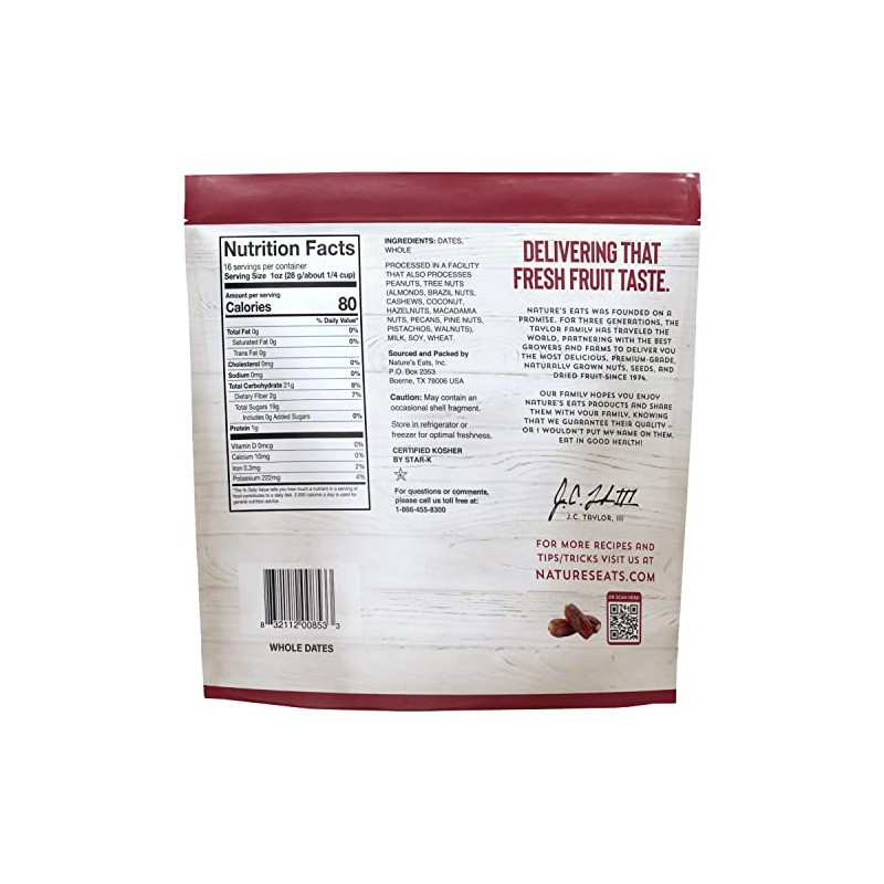 Nature's Eats Dates, 16 Oz