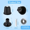 3 PCS Black Shower Knobs, Shower Knob Replacement Compatible with