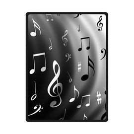 YISUMEI Blanket 75 x 100 cm Cuddly Blankets Soft Flannel Soft Fleece Blanket Bed Throw Graphics Music Notes