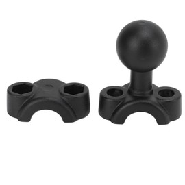 Base de Montaje de Bola de 1 Pulgada con Soporte de Bola Doble, Hecha de Aleación de Aluminio y Caucho, para Motocicletas, Bicicletas, Scooters