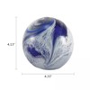 OneWorld Memorials Blue Glass Marble Swirl Ashes Keepsake Urn -