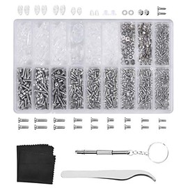 1000 PCS Kit de Reparación de Anteojos con Tornillo, Pinza, Paño                                                                                      