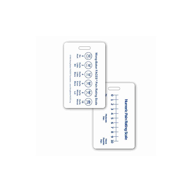 Wong-Baker Faces® Pain Rating Scale Vertical w/NRS Badge ID Card