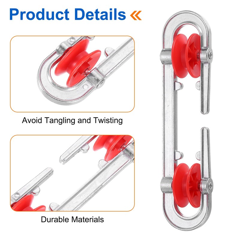 QUARKZMAN Washing Line Spreader Plastic Aluminum Outer Washing Line Separator