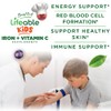 Hierro natural para niños, con vitamina C, 10 mg –