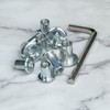 Pack of 10 Sleeve Nuts with Flat Head and Hexagon
