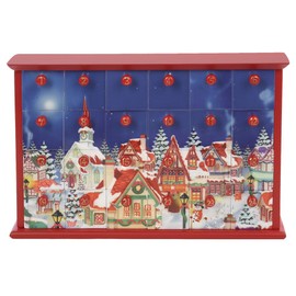 Kurt Adler Advent Calendar with 24-Drawers, 12.4-Inch