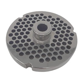 #32 Meat Grinder Plates with Hubs - Cozzini Cutlery Imports - Choose Your Size (1/4 in. - 6mm - Large Burger Grind)