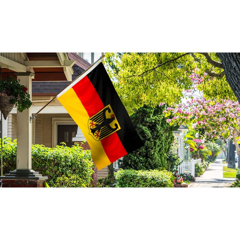 DANF Germany Eagle Flag 3x5 Ft Thick Polyester, Fade Resistant,