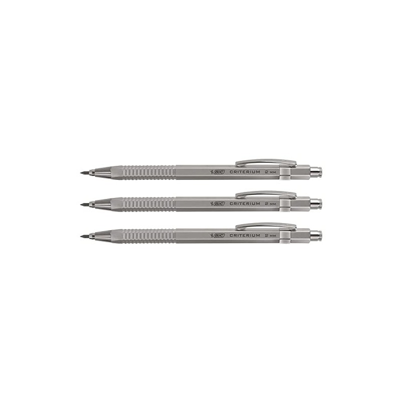 BIC CRITERIUM Luxe Silver HB 2 mm Refillable Mechanical Pencils,