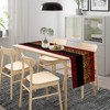 Leopard Print Table Runner,Modern Fashion Style Red Black Seasonal Spring