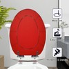 Elongated Toilet Seat a red wall Resin Toilet Seat Slow