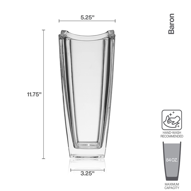 Mikasa Baron Crystal Vase, 11.75 Inch