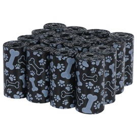 Naturetouch Pet Supply Dog Poop Bags, Goggie Bags for Poop, Extra Thick and Strong Pet Waste Bags for Poop, Opaque Leak Proof Bag, 240 Counts/16 Rolls, 12.6 x 8.3 inch, Black Pattern