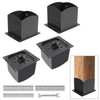 Post Base 4 Pcs, 6"x 6" (Inner Size 5.6"x5.6") Wood