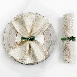 12Pcs Boho Napkin Rings,Artificial Rustic Eucalyptus Leaf Napkin Rings,Green Farmhouse Napkin Holder for Wedding Banquet Christmas Family Dining Table Decoration