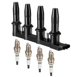 SYKRSS Set of 1 Ignition Coil Pack UF620 and Iridium Spark Plugs 4504 4 Pack Compatible with 2013-2015 Chevy Cruze 1.8L l4 2013-2017 Chevy Sonic 1.8L l4 2010 Pontiac G3 1.6L l4 Replaces C1646 25186687