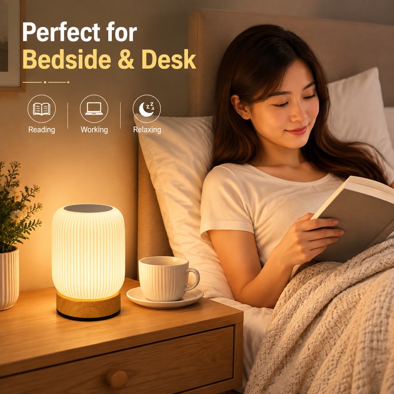 Cordless Touch Desk Lamp for Bedroom and Office – Rechargeable