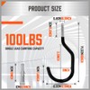 HORUSDY 6-Pack Heavy Duty Garage Storage Hooks, 6" Utility Wall