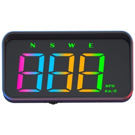 Car Head Up Display GPS with High Refresh Rate, Clear Vision, Speed Error Calibration, Plug and Play for Safe Driving