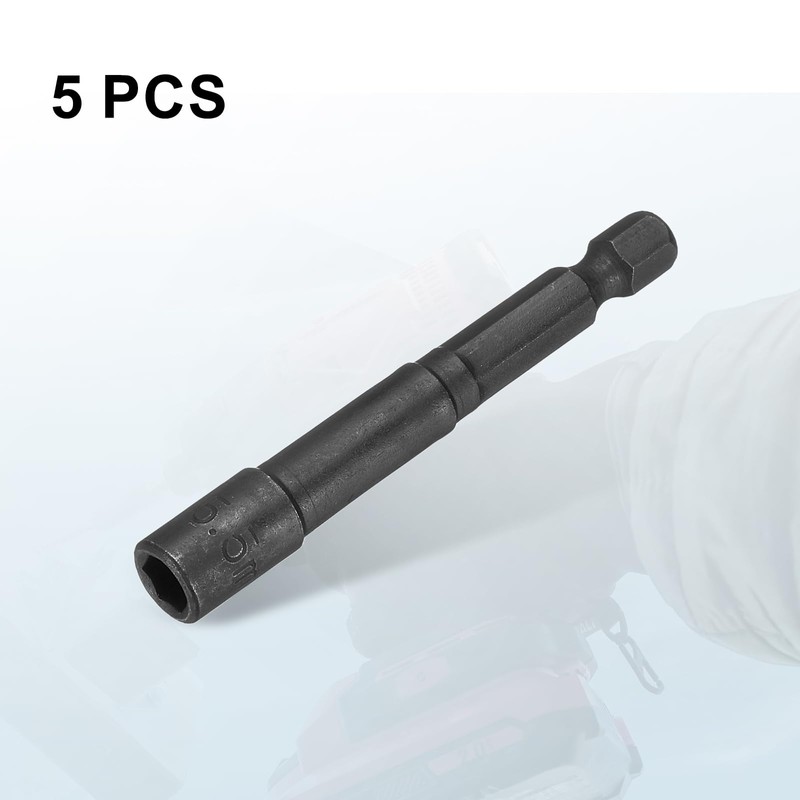 sourcing map 5pcs Nut Driver 5.5mm Hex Drive Socket CR-V
