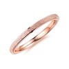 OAKKY Women Stainless Steel 2MM Scrub Wedding Band Ring Rose