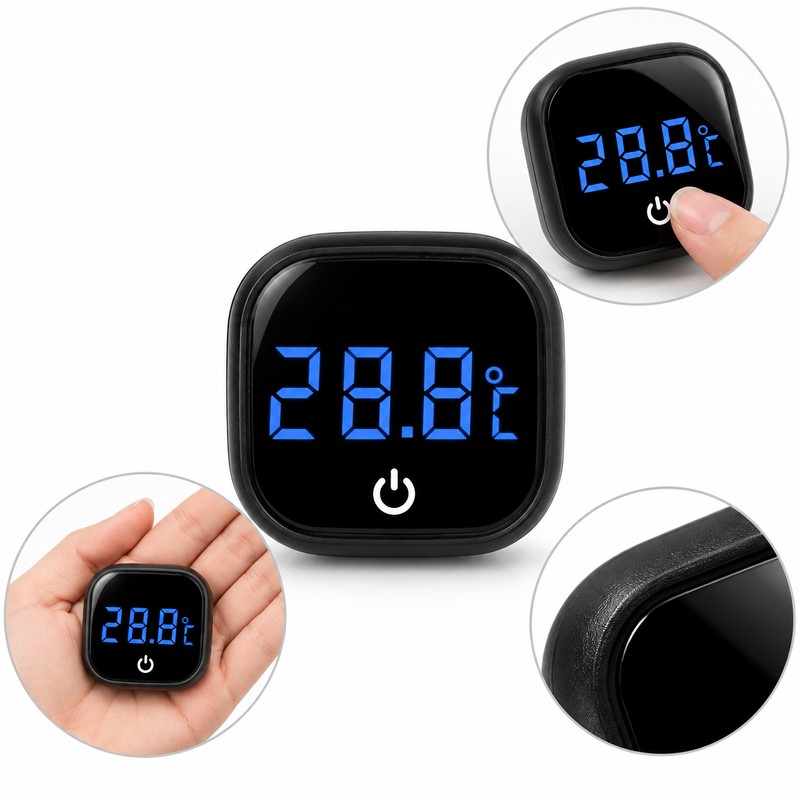 Digital Aquarium Thermometer for Fish Tanks – Touch-Switch Temperature Display