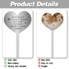 Grave Decoration Weatherproof, Cemetery Decoration, Grave Stake Stainless Steel Heart,