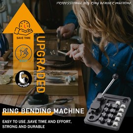 11 in 1 Ring Bender Ring Bending Tool for Spoon Rings Upgraded Jewelry Making Kit with Ring Stretcher Enlarger Expander Nylon Dies 2 Ring Blanks Ring Bending Maker Machine Sizer Measuring Tool
