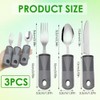Goerpn Easy Grip Cutlery Set of 3 Extra Wide Chunky