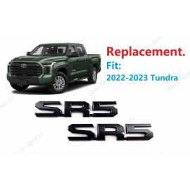 Toyota 2PCS Matte Black Quarter Panel SR5 EMBLEM Badge Fit For Toyota Tundra 2022-2025