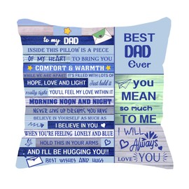 Bommex Dad Gift Ideas Gift for Dad Father from Daughter Son Double-sided Dad Cushion Cover throw Pillow Cover Dad Birthday Gift (DAD)