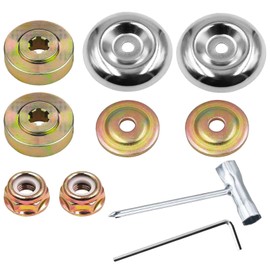 Treabear Brush Cutter Accessories, Metal Gear Blade Nut Set, Brush Cutter Accessories, Grass Trimmer Adapter, Trimmer Replacement Parts, Grass Trimmer Attachment Metal for Lawnmowers, Pack of 12