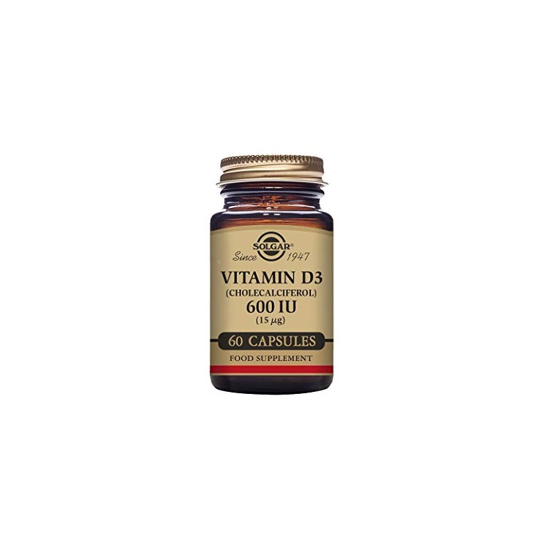 Solgar Vitamin D3 (Cholecalciferol) 600 IU (15 µg) Vegetable Capsules
