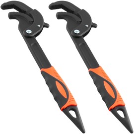 TAICHEUT 2 PCS 14 Inch Multi-function Pipe Wrench, Universal Adjustable Wrenches 45 Steel, Pipe Wrench Maintenance Tool Set for Home, Industrial, Mechanical and Electrical Maintenance