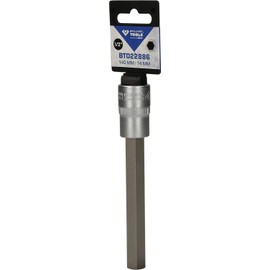 BRILLIANT TOOLS BT022886 1/2 Inch Hex Bit Socket, 140 mm Long, 14 mm [Powered by KS Tools]