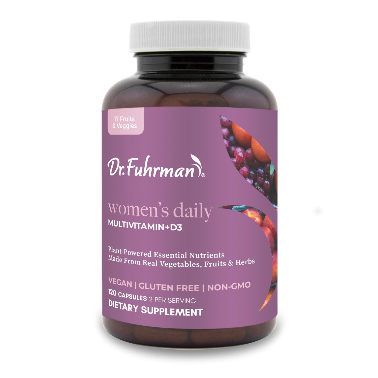 Dr. Fuhrman Women's Daily Multivitamin (Vegan) 120 Capsules, Multivitamin for Women