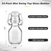 Tessco 24 Pcs Mini Swing Top Glass Bottles with Stoppers