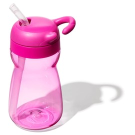 OXO Tot - 12oz Adventure Water Bottle - Spill-proof Straw - For Baby Toddler Tots - Pink