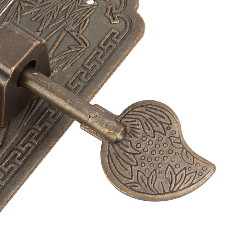 Antique Handles Plum Orchid Bamboo Chrysanthemum Chinese Retro Antique Brass