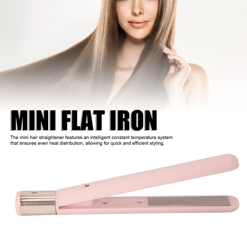 Mini Flat Iron 2 in 1 Hair Straightener USB Adjustable