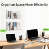Clear Acrylic Single Pocket Wall Mount File Holders, Self-Adhesive Plastic