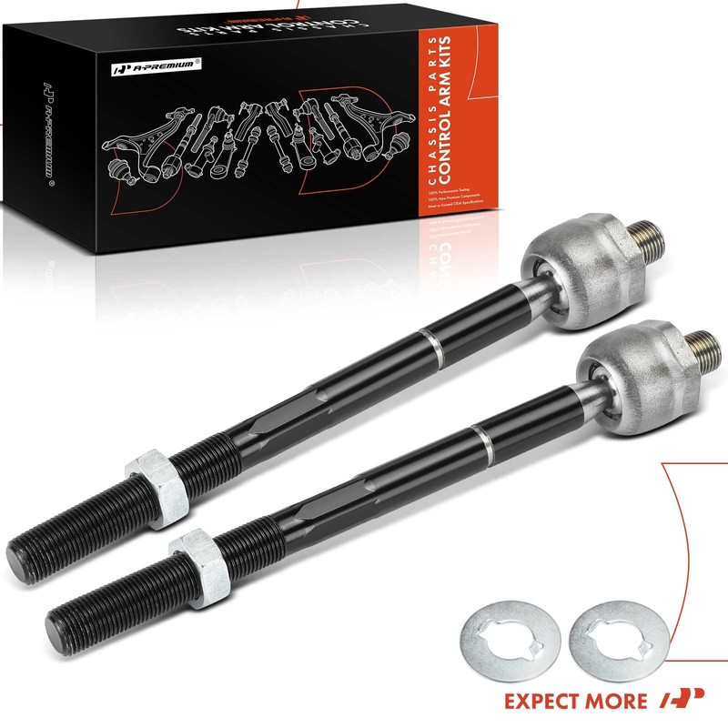 A-Premium 2 x Front Inner Tie Rod Ends, Compatible with