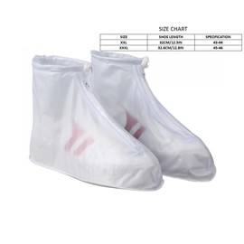 Waterproof Rain Shoe Covers Rain Boot Shoe Covers for Men Women Outdoor Shoe Cover Non-Slip Boot Shoe Covers Reusable PVC Rubber Sole Overshoes Galoshes Protectors for Cycling Camping Travel (XXXL)