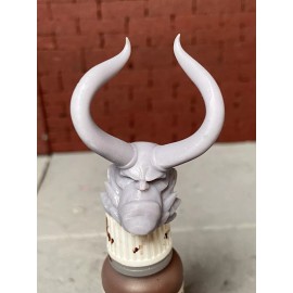 Hellboy Long Horn Comic Unpainted Head Sculpt Fit for 6'' ML Mafex Figure