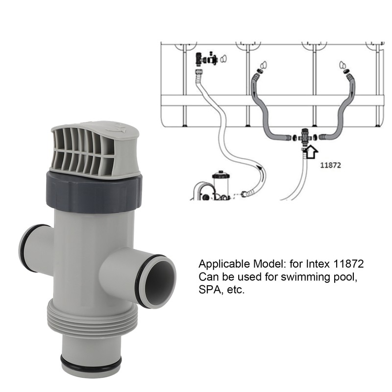 Dual Split Hose Plunger Valve for Intex 11872 Plastic Pool