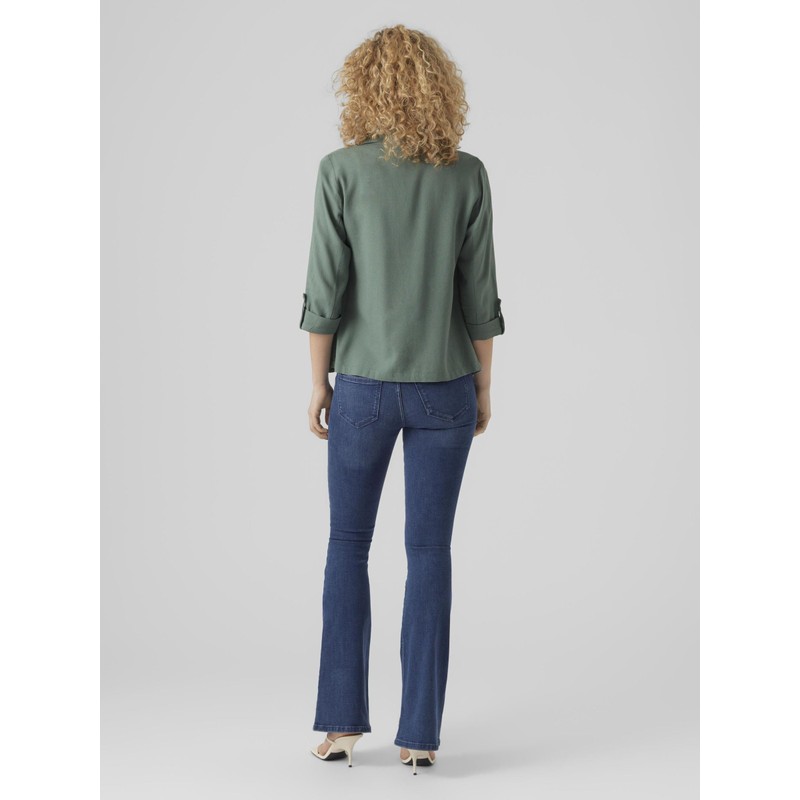 VERO MODA Damen Blazer VMJesmilo Sakko mit Dreiviertel-Ärmeln 10279700 Laurel