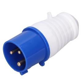 CEE Plug 3-Pin 32A IP44 Waterproof Plug 220-250 V CEE Plug Industrial Socket Blue CEE Socket for Industry (HR-023 (male))