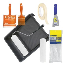 Kit Completo Para Pintar Brochas, Rodillo, Espátula Y Mas